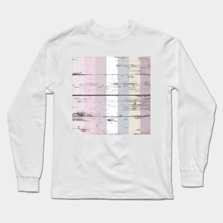 Preppy Spring colors lilac purple pink  pastel stripes Long Sleeve T-Shirt